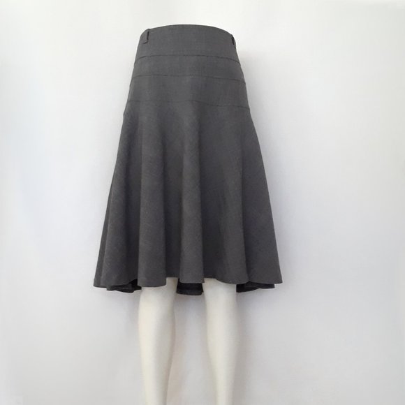 Apt 9 Gray Glen Check Fit and Flare Skirt - Picture 1 of 13